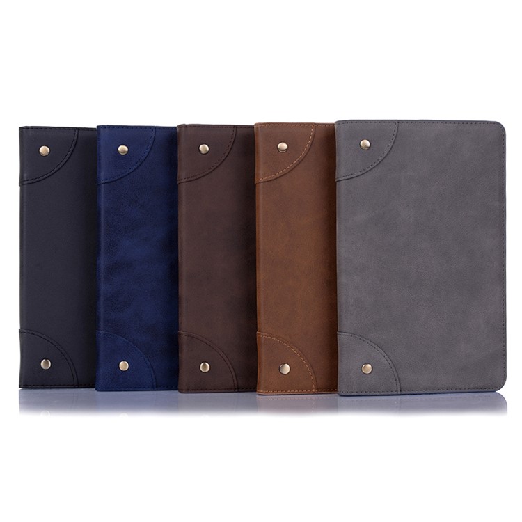 Vintage Book Style Wallet Stand Leather Tablet Casing for Samsung Galaxy Tab A 8 (2019) SM-P200 (Wi-Fi) / SM-P205 (LTE) - Black-10