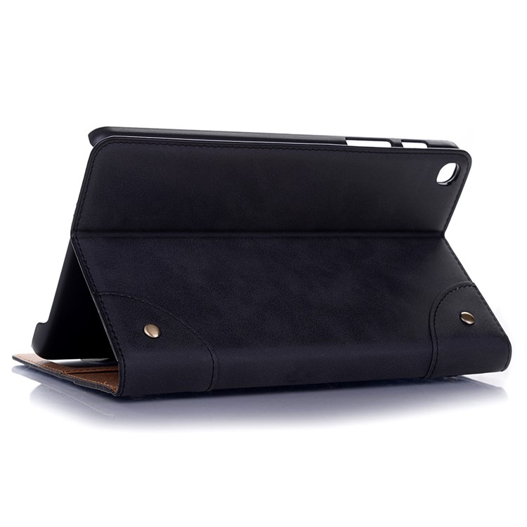 Vintage Book Style Wallet Stand Leather Tablet Casing for Samsung Galaxy Tab A 8 (2019) SM-P200 (Wi-Fi) / SM-P205 (LTE) - Black-5