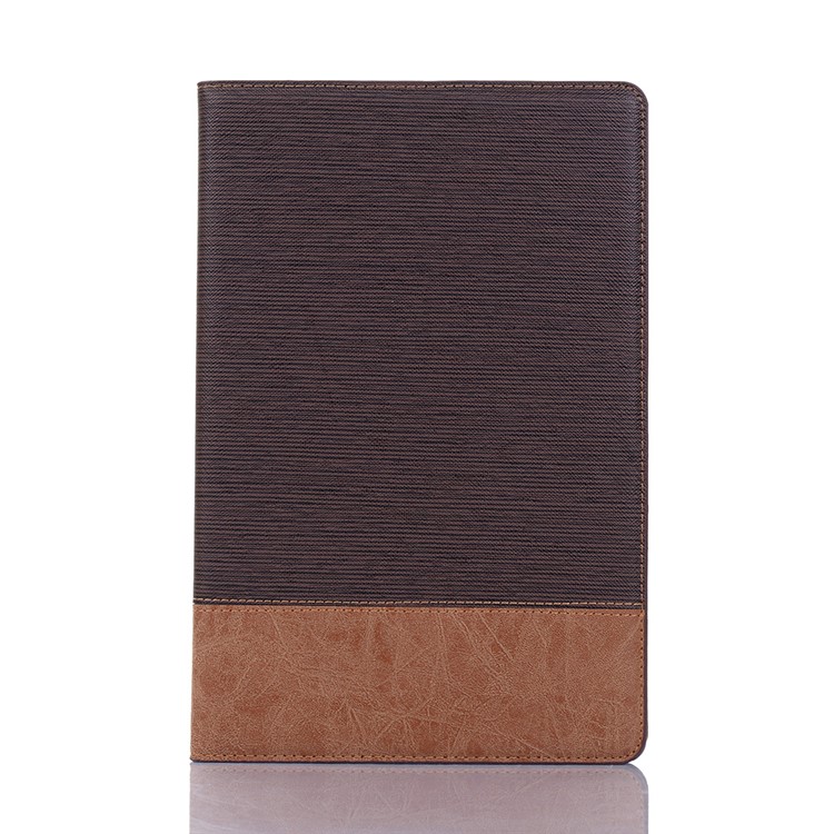 Cruz Textura Splicing Couro Pu Carteira Inteligente Tablet Capa Protetora Para Samsung Galaxy Tab S5e Sm-t720 - Café-1