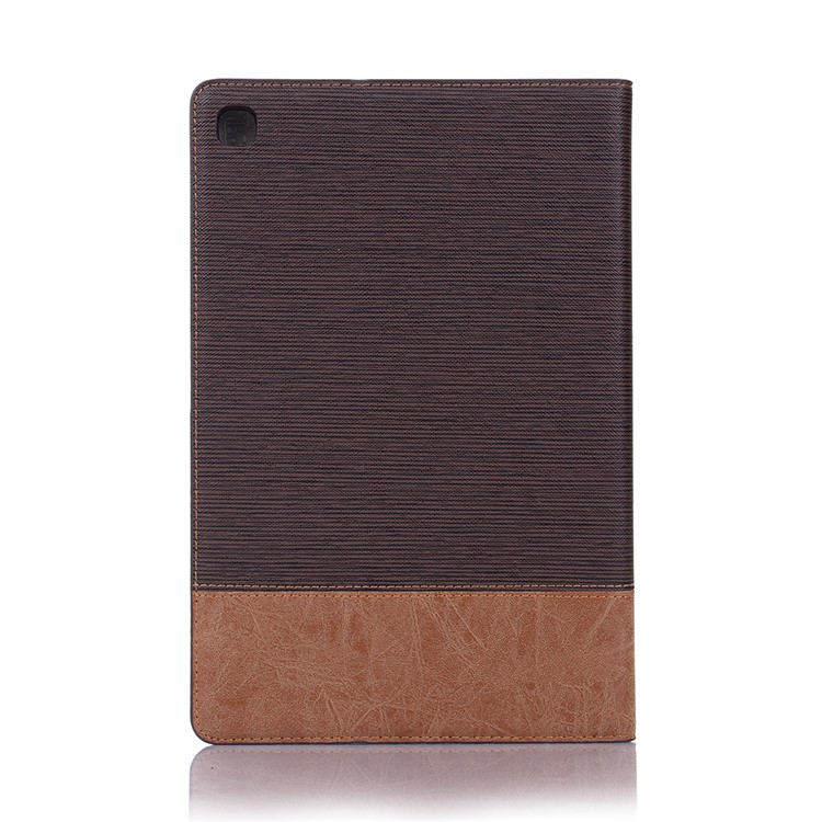 Funda Protectora De La Tableta Smart Wallet Smicing PU De Cuero De La Textura De La Textura Para Samsung Galaxy Tab S5E SM-T720 - Café