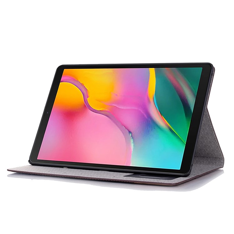 Cruz Textura Splicing Couro Pu Carteira Inteligente Tablet Capa Protetora Para Samsung Galaxy Tab S5e Sm-t720 - Café-4