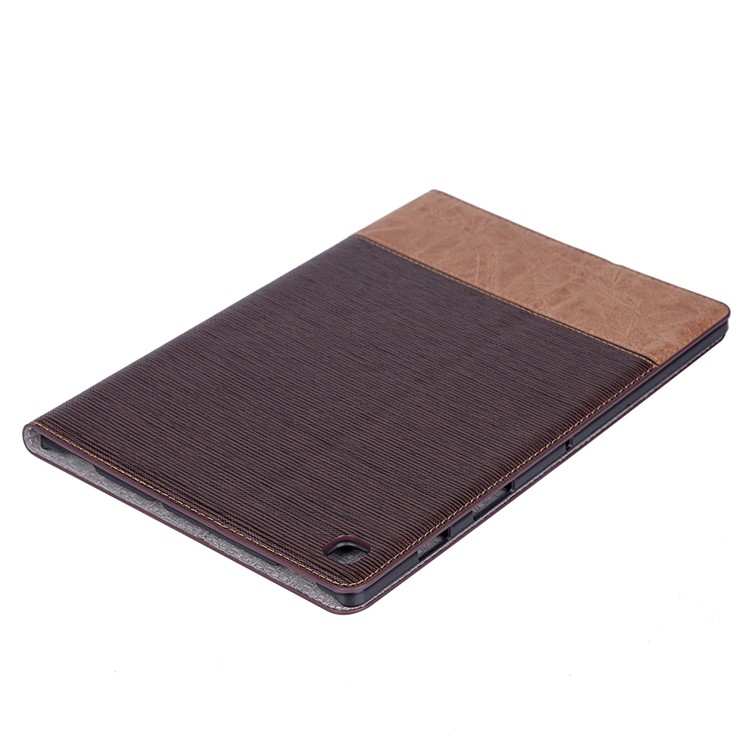 Transversor Texture Splicing PU Couro Smart Wallet Tablet Capa Protetora Para Samsung Galaxy Tab S5E SM-T720 - Café