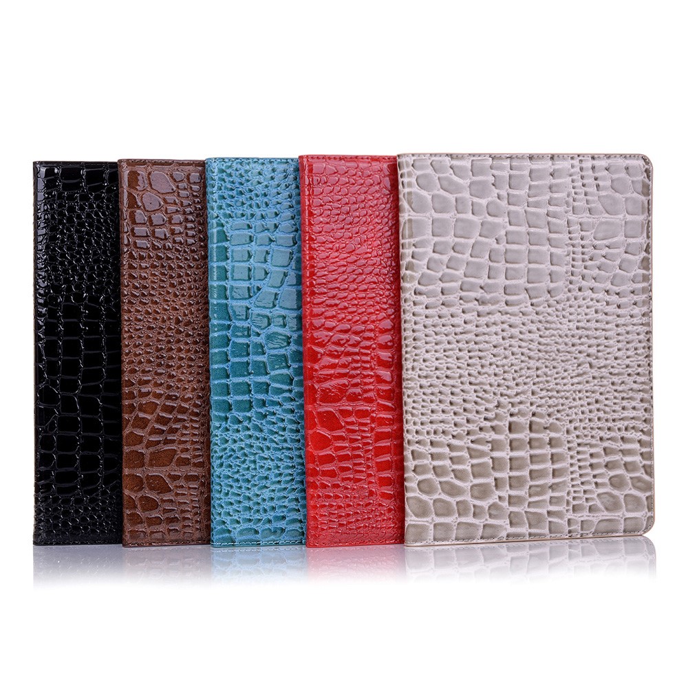 Crocodile Skin Wallet Stand Leather Tablet Casing for Samsung Galaxy Tab S5e SM-T720 - Black-10