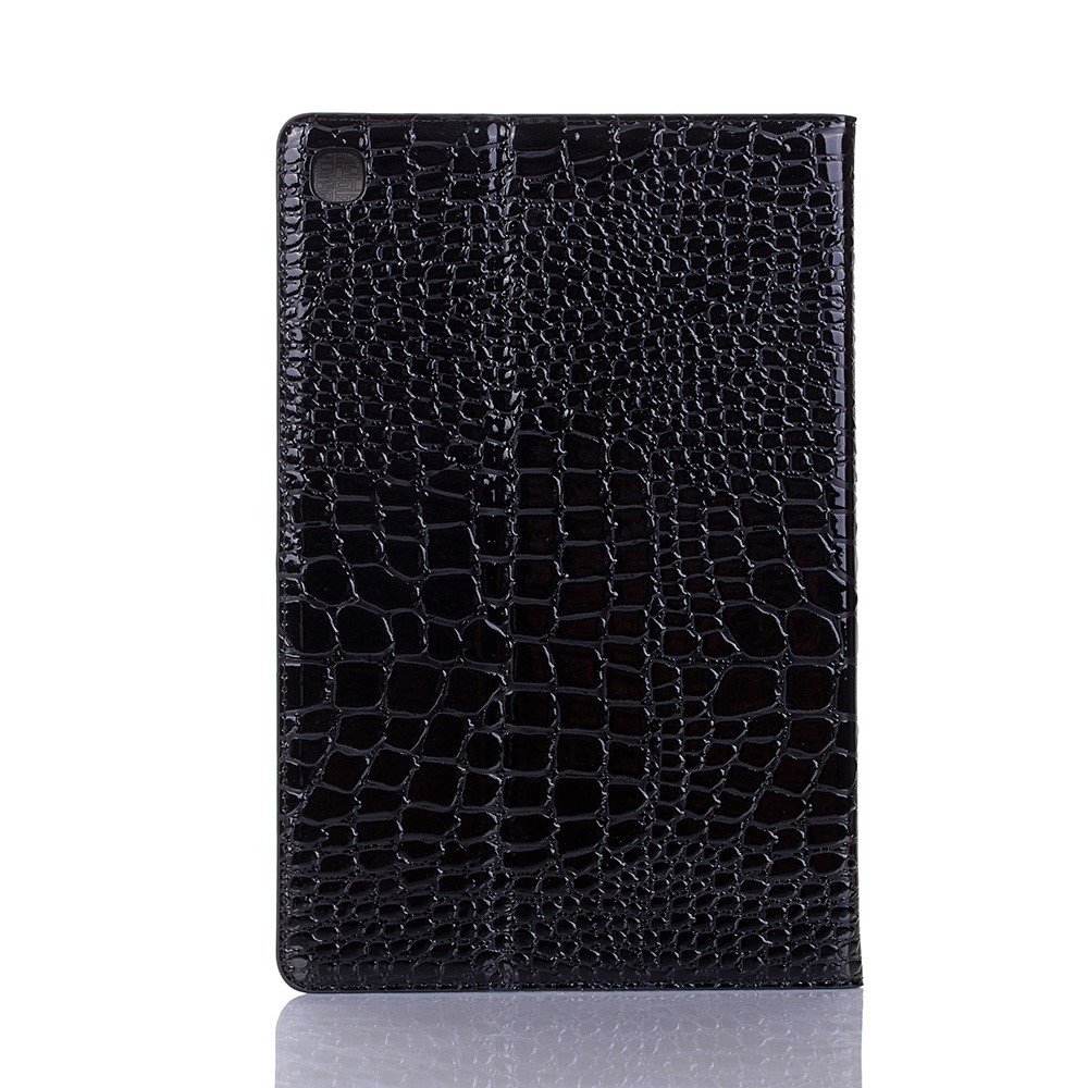 Crocodile Skin Portefeuille Support de Tablette en Cuir Pour Samsung Galaxy Tab S5e SM-T720 - le Noir