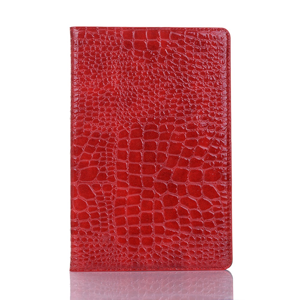 Carcasa Piel De Cocodrilo Soporte Funda Tableta De Cuero Para Samsung Galaxy Tab S5e SM-T720 - Rojo-1