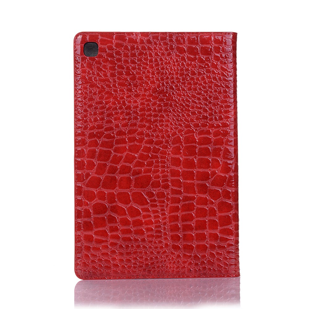 Carcasa Piel De Cocodrilo Soporte Funda Tableta De Cuero Para Samsung Galaxy Tab S5e SM-T720 - Rojo-2