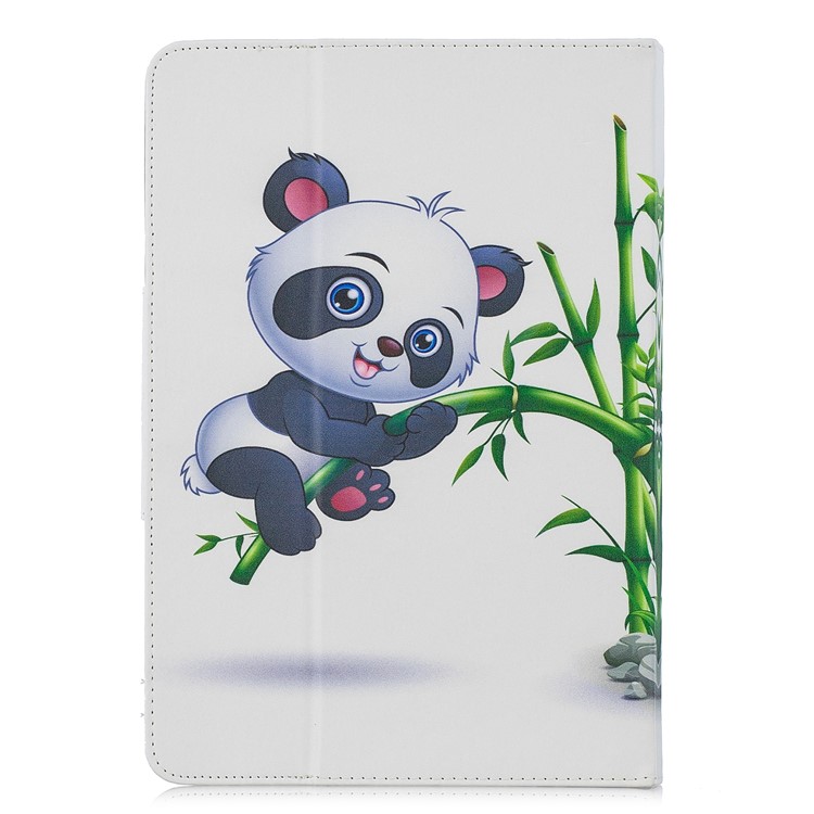 Housse Universelle Pour Tablettes En Cuir Avec Support D'impression De Modèle De 10 Pouces - Panda De Bambou-3
