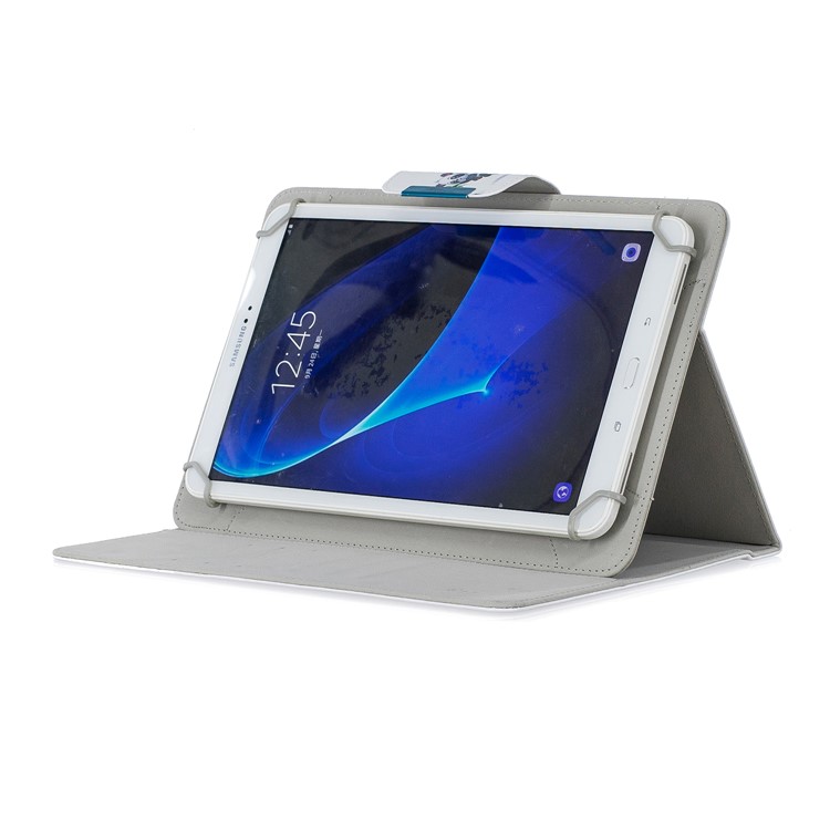 Housse Universelle Pour Tablettes En Cuir Avec Support D'impression De Modèle De 10 Pouces - Panda De Bambou-5