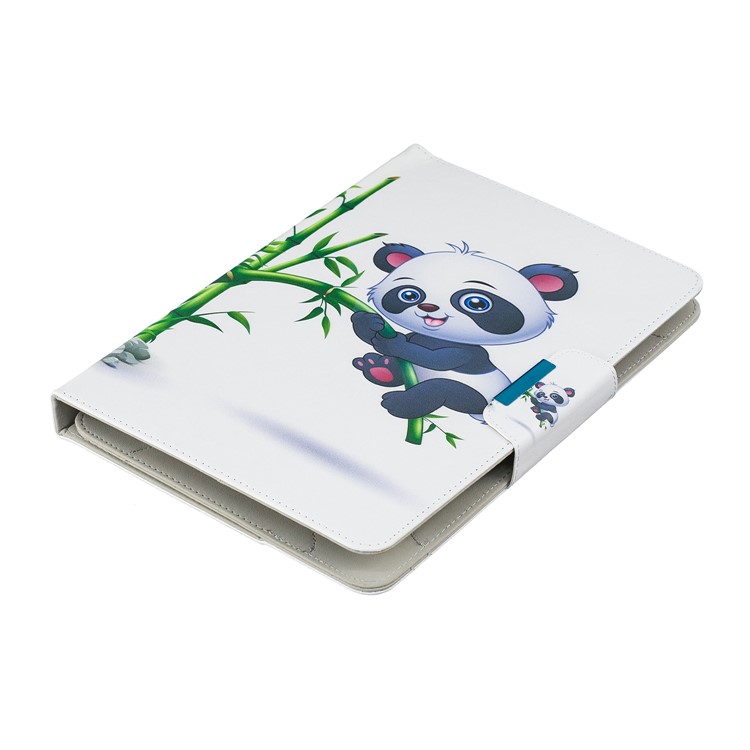 Housse Universelle Pour Tablettes En Cuir Avec Support D'impression De Modèle De 10 Pouces - Panda De Bambou-6
