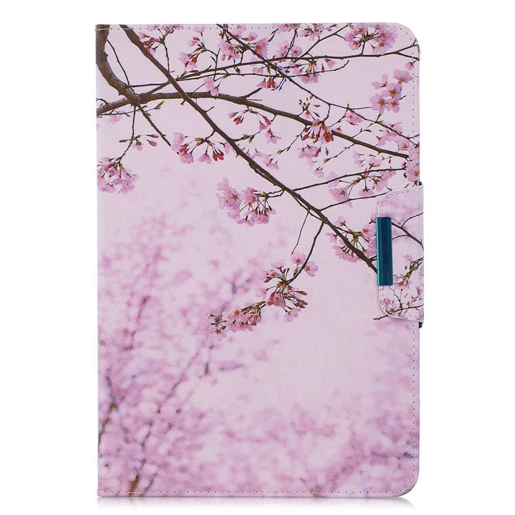 Housse Universelle Pour Tablettes En Cuir Avec Support D'impression De Modèle De 10 Pouces - Branche De Fleur-2