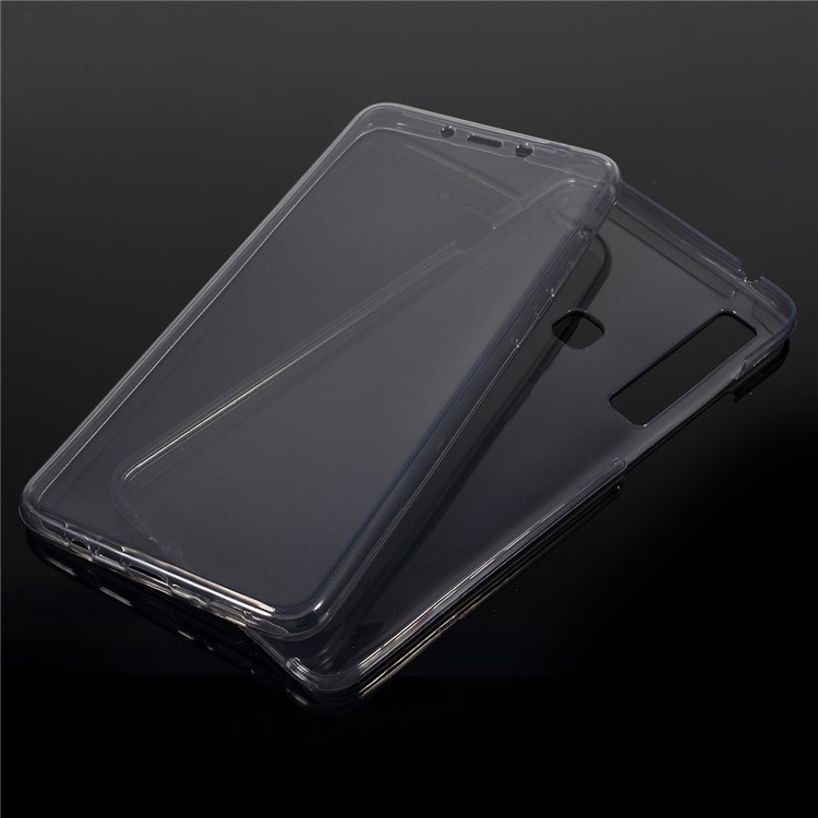 2-in-1 Detachable All-wrapped TPU Front and Back Case Cover for Samsung Galaxy A9 (2018) - Transparent Black-2