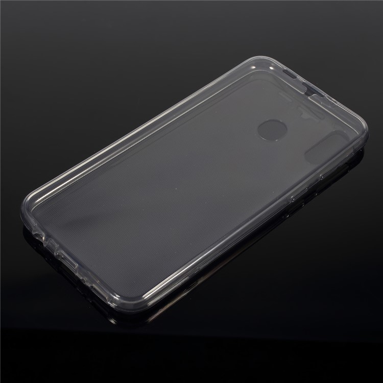 2-in-1 Detachable All-wrapped TPU Front and Back Case Cover for Samsung Galaxy M20 - Transparent Black-2