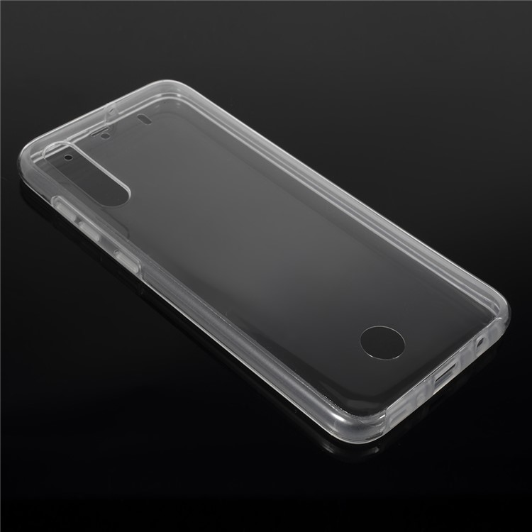 Clear PC Side + TPU Back Hybrid Phone Cover for Samsung Galaxy A70-2