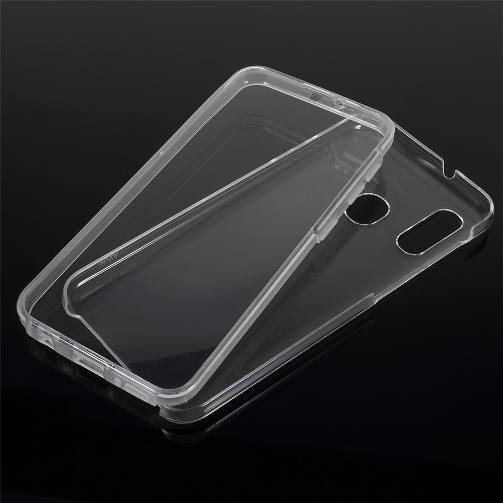 PC Side+TPU Back Clear Phone Cover for Samsung Galaxy A20e-1