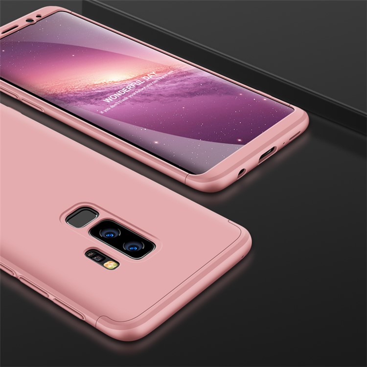 GKK Detachable 3-Piece Matte PC Hard Case for Samsung Galaxy S9 Plus SM-G965 - Rose Gold-1