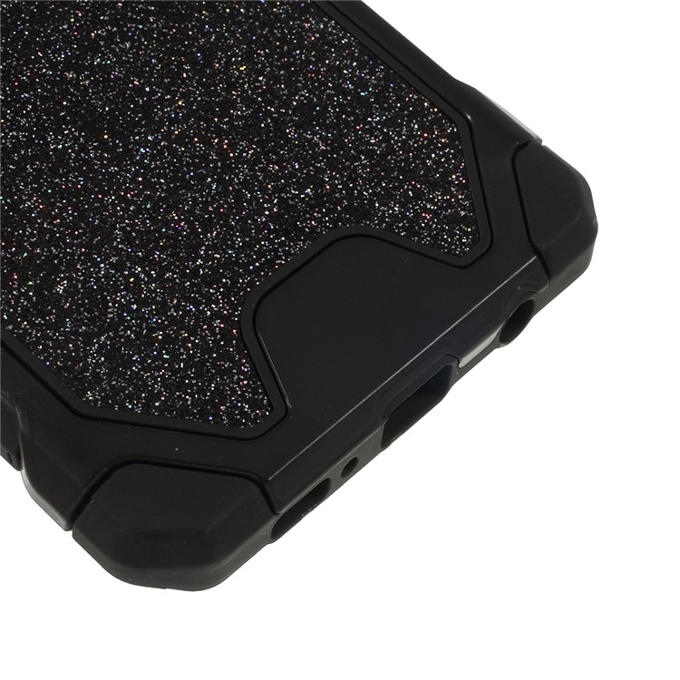 Glittery Powder Anti-drop PC+TPU Hybrid Protective Case for Samsung Galaxy S10 - Black-5