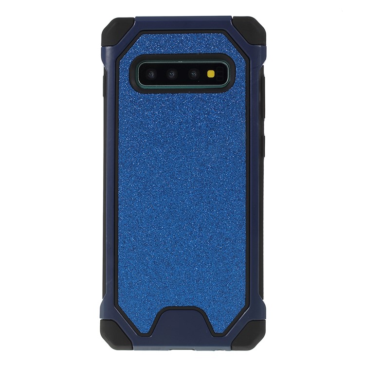 

Glittery Powder Anti-drop PC+TPU Hybrid Protective Case for Samsung Galaxy S10 - Blue, Galaxy S10