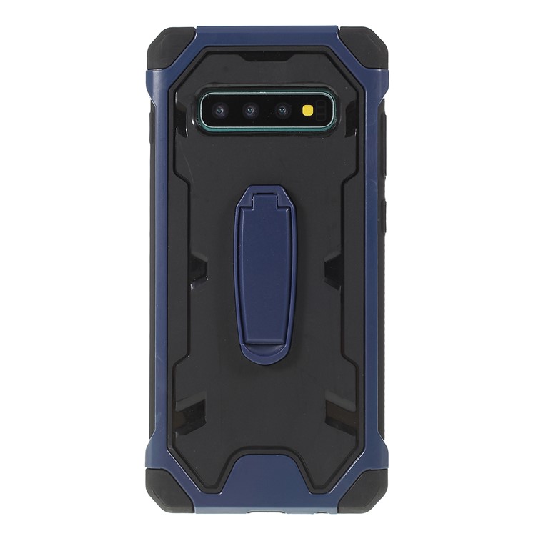 

Shock Resistant Kickstand PC TPU Combo Phone Shell for Samsung Galaxy S10 Plus - Blue, Galaxy S10 Plus