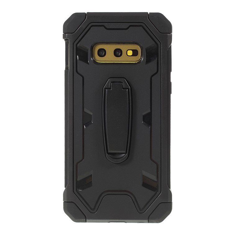 Shock Resistant Kickstand PC + TPU Combo Mobile Cover for Samsung Galaxy S10e - Black-2