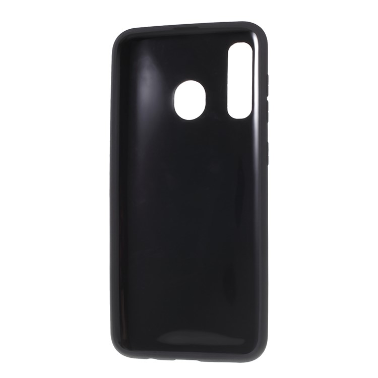 Business Style Card Slot PU Leather Coated TPU Back Case for Samsung Galaxy A20 - Black-5