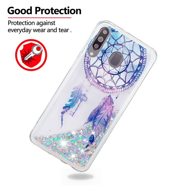 Dynamic Glitter Powder Sequins TPU Case for Samsung Galaxy M30/A40s - Dream Catcher-4