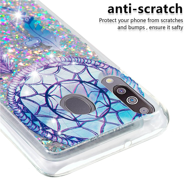 Dynamic Glitter Powder Sequins TPU Case for Samsung Galaxy M30/A40s - Dream Catcher-5