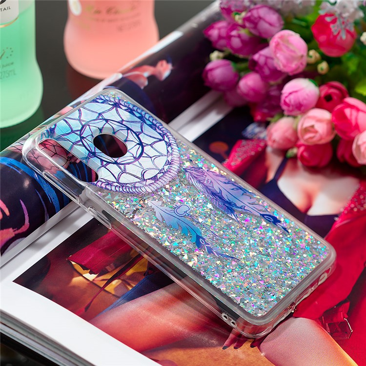Dynamic Glitter Powder Sequins TPU Case for Samsung Galaxy M30/A40s - Dream Catcher-7
