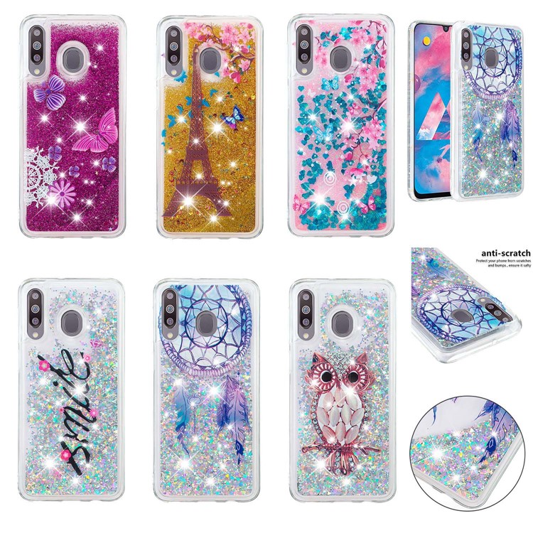 Dynamic Glitter Powder Sequins TPU Case for Samsung Galaxy M30/A40s - Dream Catcher-8
