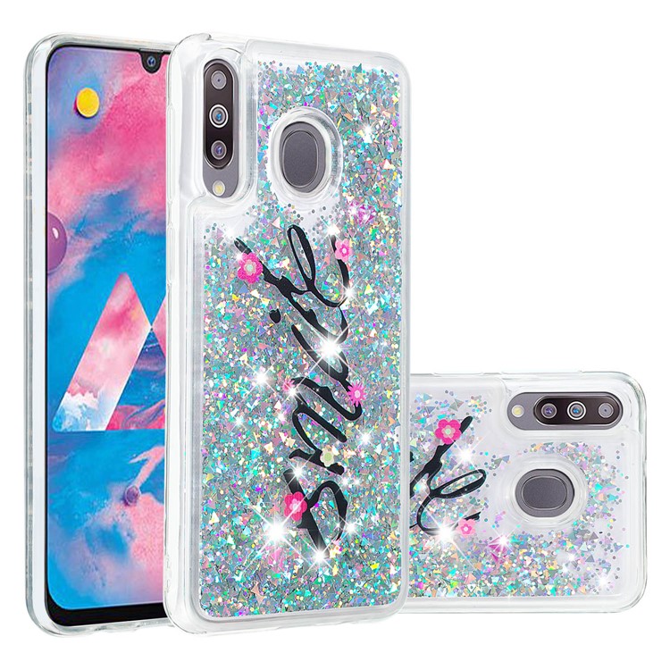 

Динамический Блесток Порошок Блестки ТПУ Чехол Для Samsung Galaxy M30 / A40S - Улыбка, Galaxy M30