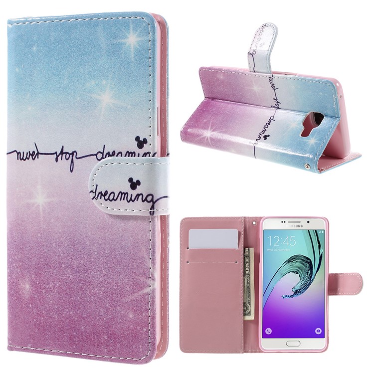 

For Samsung Galaxy A5 SM-A510F (2016) Card Holder Leather Stand Case Cover - Shining Sun