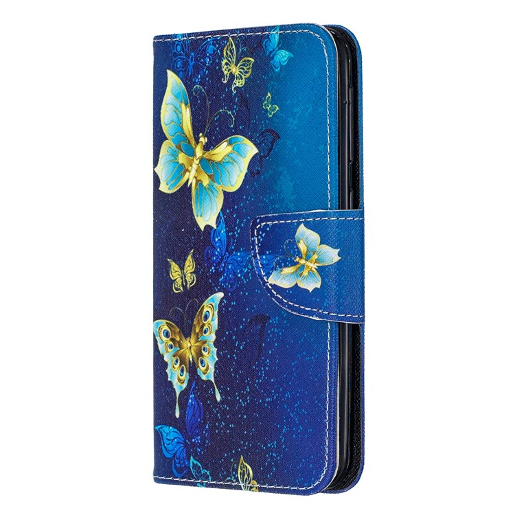 Pattern Printing Leather Wallet Case for Samsung Galaxy A20e - Butterfly Pattern-2