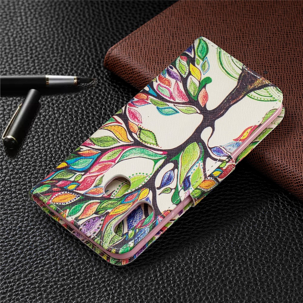 Custodia A Portafoglio In Similpelle Per Samsung Galaxy A20e - Albero Colorito-8