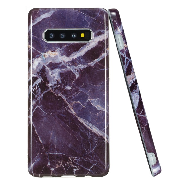 All-wrapped Marble Pattern IMD TPU Case for Samsung Galaxy S10 Plus - Style A-3