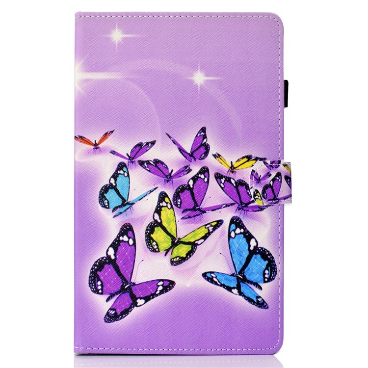 Pattern Printing PU Leather Flip Stand Case for Samsung Galaxy Tab S5e SM-T720 - Colorful Butterflies-2