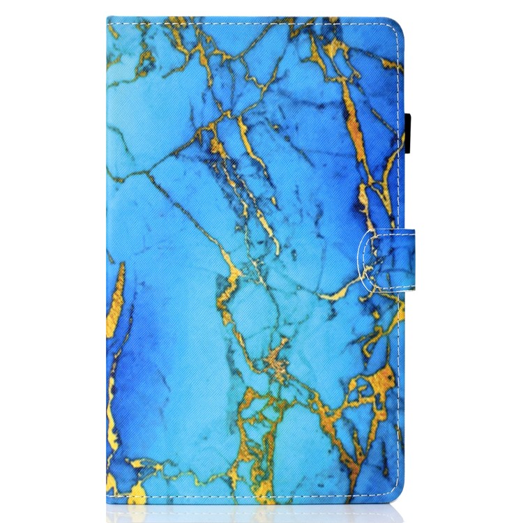 Shell De Couro Titular Do Cartão De Impressão Padrão Para Samsung Galaxy Tab A 10.1 (2019) T510 / T515 - Flor De Damasco-2