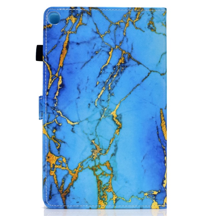 Shell De Couro Titular Do Cartão De Impressão Padrão Para Samsung Galaxy Tab A 10.1 (2019) T510 / T515 - Flor De Damasco-3