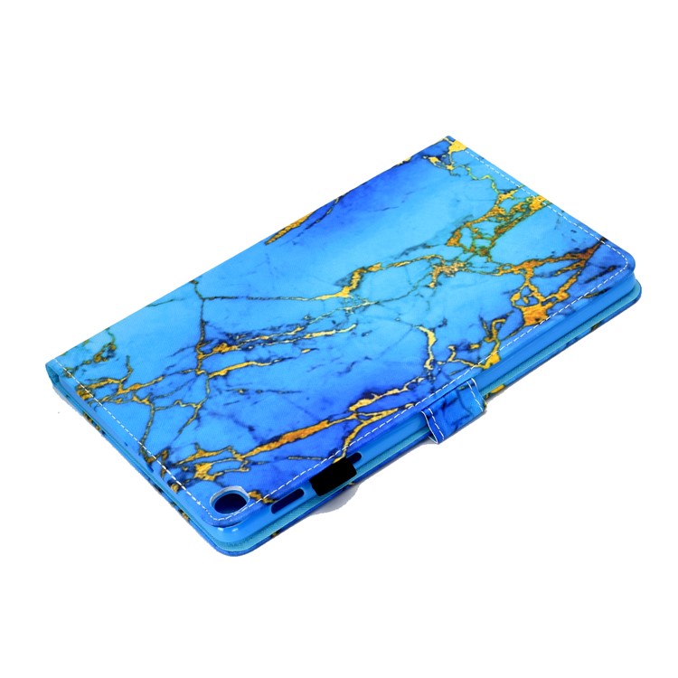 Shell De Couro Titular Do Cartão De Impressão Padrão Para Samsung Galaxy Tab A 10.1 (2019) T510 / T515 - Flor De Damasco-8