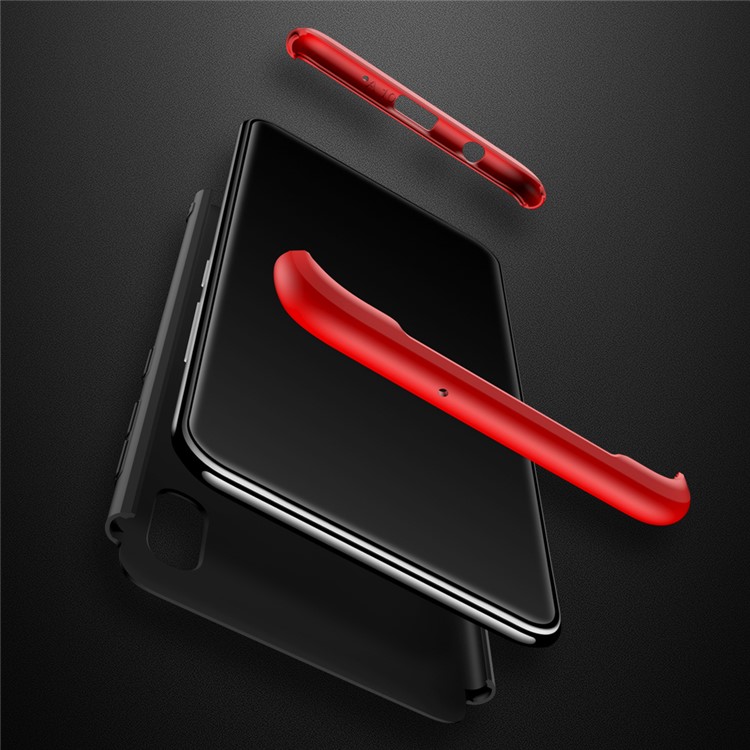 GKK Abnehmbares 3-teiliges, Mattes, Hartes PC-Gehäuse Für Das Samsung Galaxy A10 - Rot / Schwarz-3