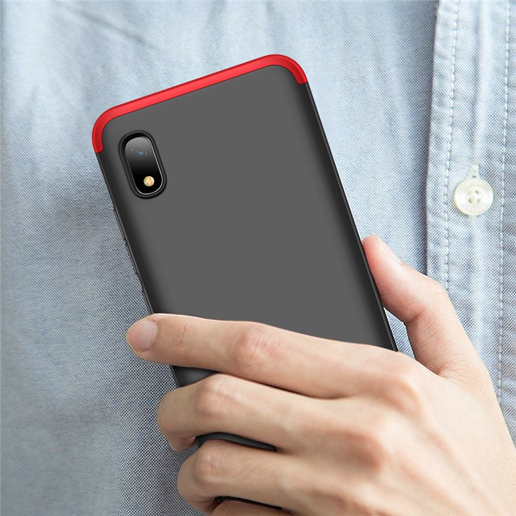 GKK Abnehmbares 3-teiliges, Mattes, Hartes PC-Gehäuse Für Das Samsung Galaxy A10 - Rot / Schwarz-5