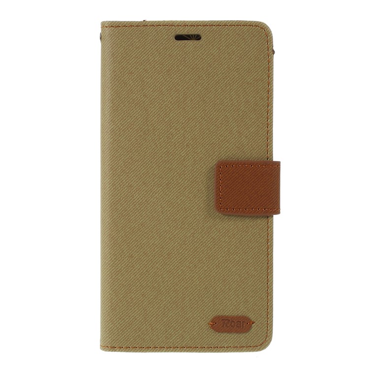 Custodia A Portafoglio In Pelle Di Vacchetta Twill KOREA Per Samsung Galaxy A70 - Cachi-1