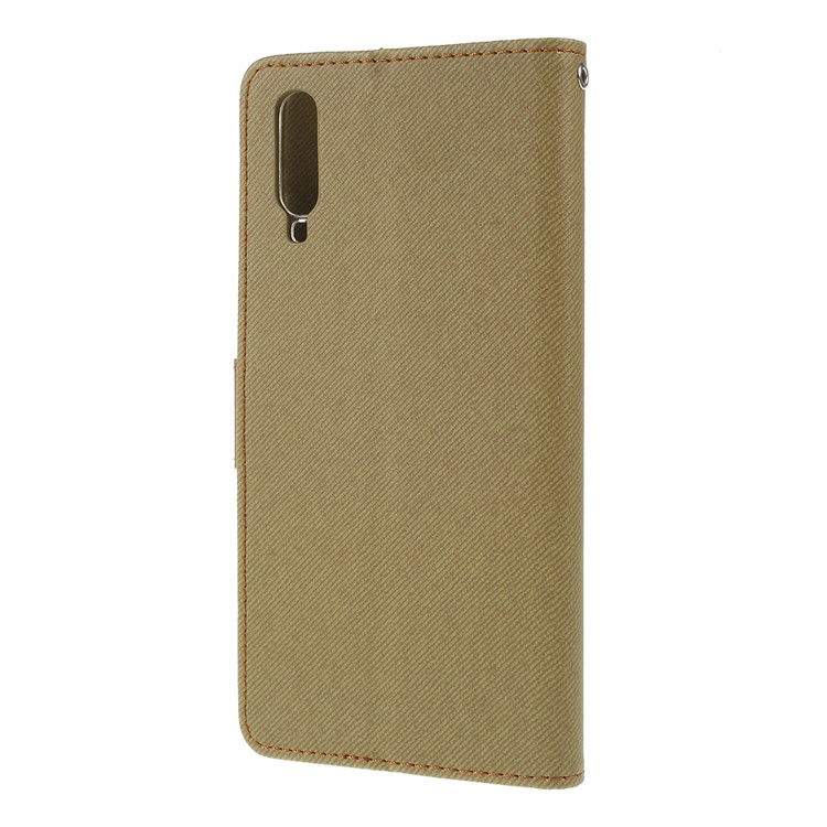 Custodia A Portafoglio In Pelle Di Vacchetta Twill KOREA Per Samsung Galaxy A70 - Cachi-6