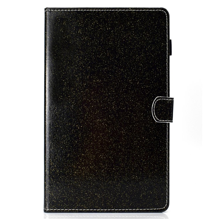 Coubette en Cuir de Cartes Poudre Étincelante Couverture Pour Samsung Galaxy Tab A 10.1 (2019) SM-T510 / SM-T515 - le Noir