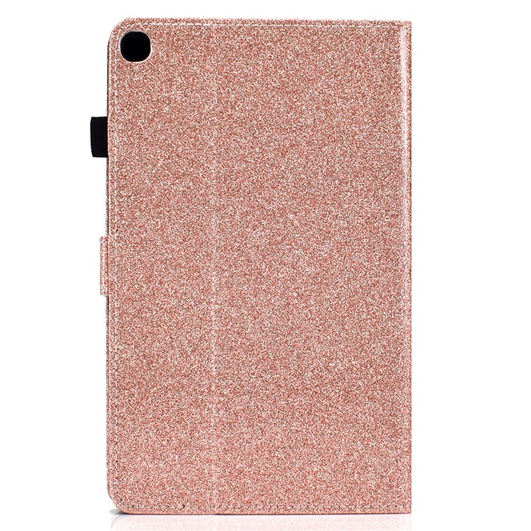 Glitzernden Pulver Kartensteckplätze Stehen Leder Tablet-Cover Für Samsung Galaxy Tab A 10.1 (2019) SM-T510 / SM-T515 - Roségold-3