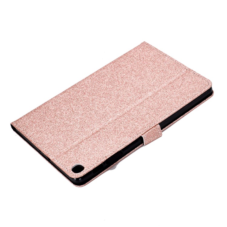 Glitzernden Pulver Kartensteckplätze Stehen Leder Tablet-Cover Für Samsung Galaxy Tab A 10.1 (2019) SM-T510 / SM-T515 - Roségold-6