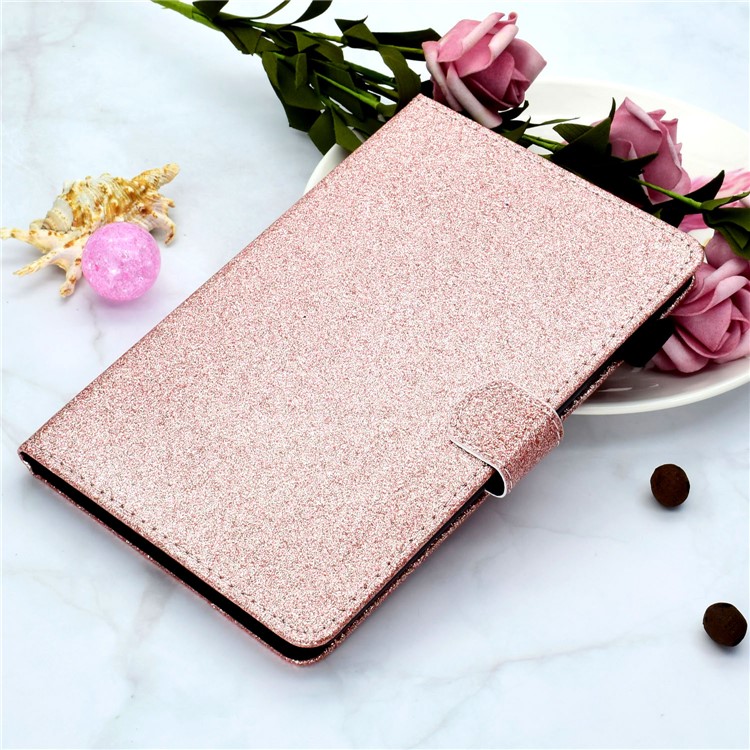 Glitzernde Pulverkarten-slots Ständer Leder Tablet Cover Für Samsung Galaxy Tab A 10.1 (2019) SM-T510 / SM-T515 - Roségold-7