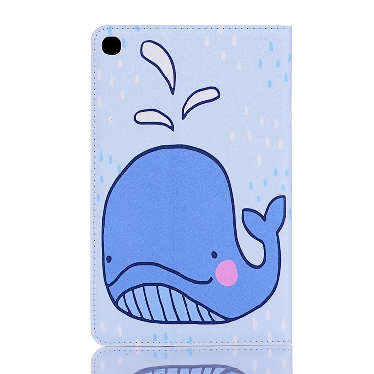 Pattern Printing Wallet Stand Flip Leather Tablet Case for Samsung Galaxy Tab A 8.0 (2019) with S Pen P200 P205 - Whale-2