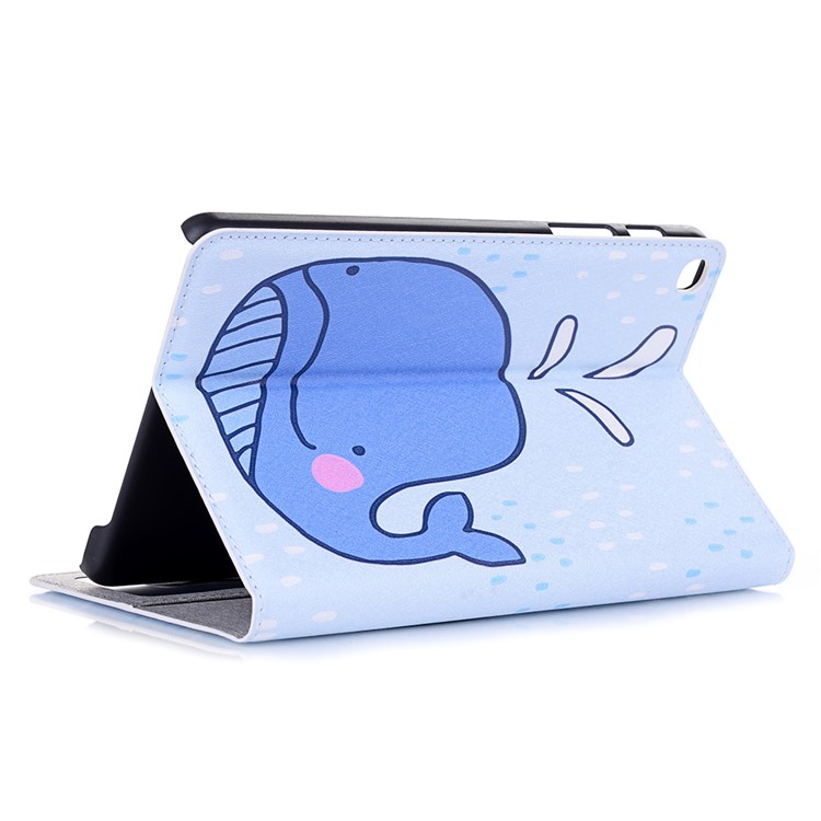 Pattern Printing Wallet Stand Flip Leather Tablet Case for Samsung Galaxy Tab A 8.0 (2019) with S Pen P200 P205 - Whale-3