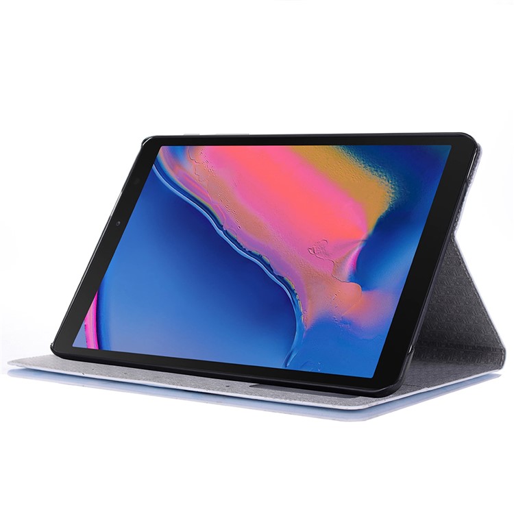 Pattern Printing Wallet Stand Flip Leather Tablet Case for Samsung Galaxy Tab A 8.0 (2019) with S Pen P200 P205 - Whale-4