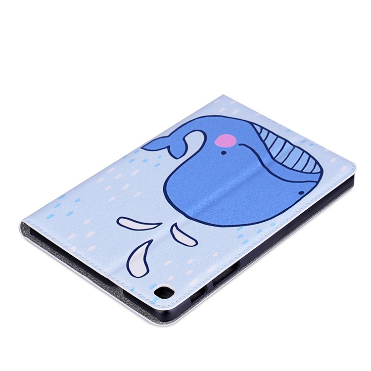 Pattern Printing Wallet Stand Flip Leather Tablet Case for Samsung Galaxy Tab A 8.0 (2019) with S Pen P200 P205 - Whale-5