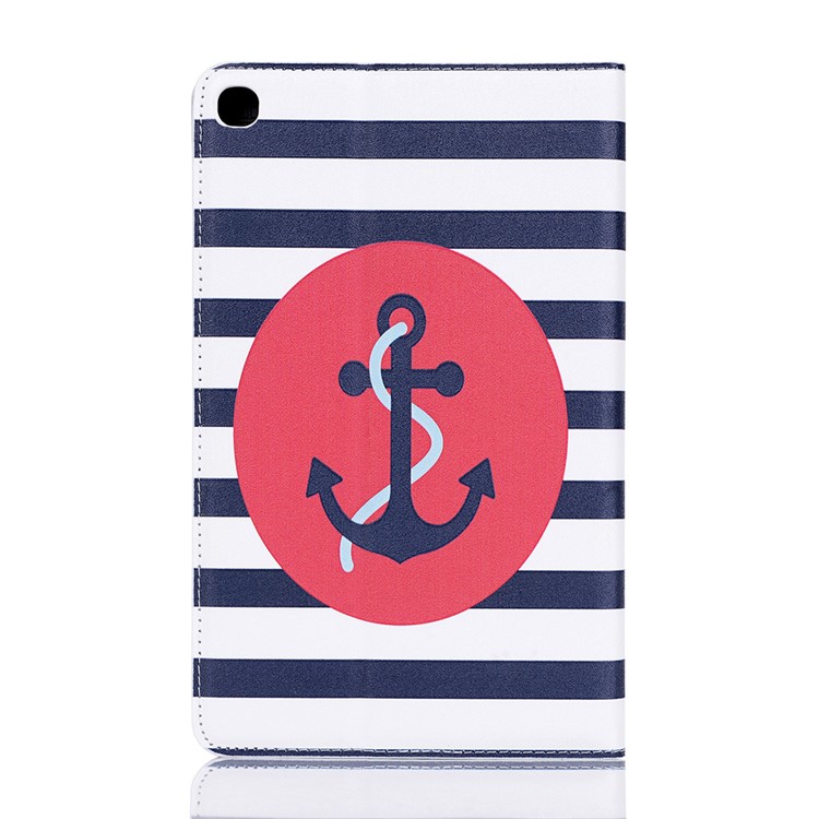Pattern Printing Wallet Stand Flip Leather Tablet Case for Samsung Galaxy Tab A 8.0 (2019) with S Pen P200 P205 - Anchor-2